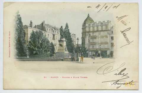 Statue et place Thiers (Nancy)